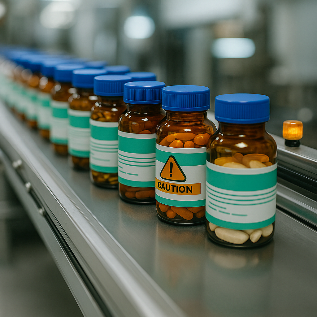 Línea de producción farmacéutica