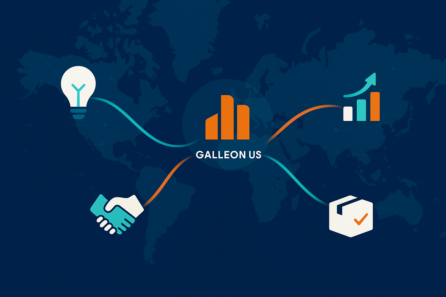 Operaciones globales de GALLEON US ilustración